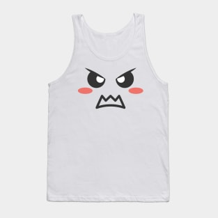 CUTE CROSS KAWAII FACE ANIME KAOMOJI EMOTICON CARTOON Tank Top